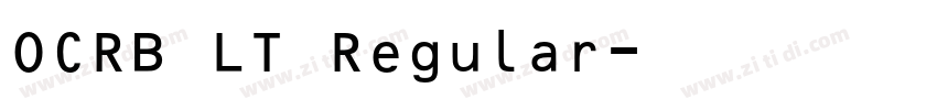 OCRB LT Regular字体转换